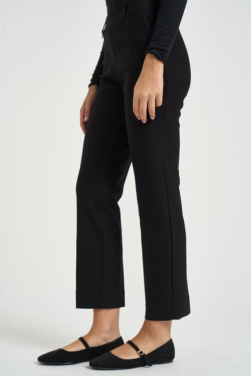 Pantalone donna straight a sigaretta nero. - 2