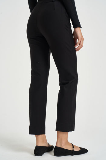 Pantalone donna straight a sigaretta nero. - 4
