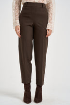 Pantalone donna carrot fit marrone DE72PF 410MEBANO RAGNO 
