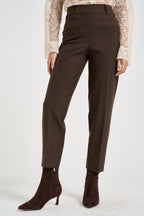 Pantalone donna carrot fit marrone DE72PF 410MEBANO RAGNO 