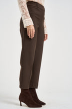 Pantalone donna carrot fit marrone DE72PF 410MEBANO RAGNO 