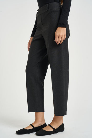 Pantalone donna carrot fit grigio scuro - 3