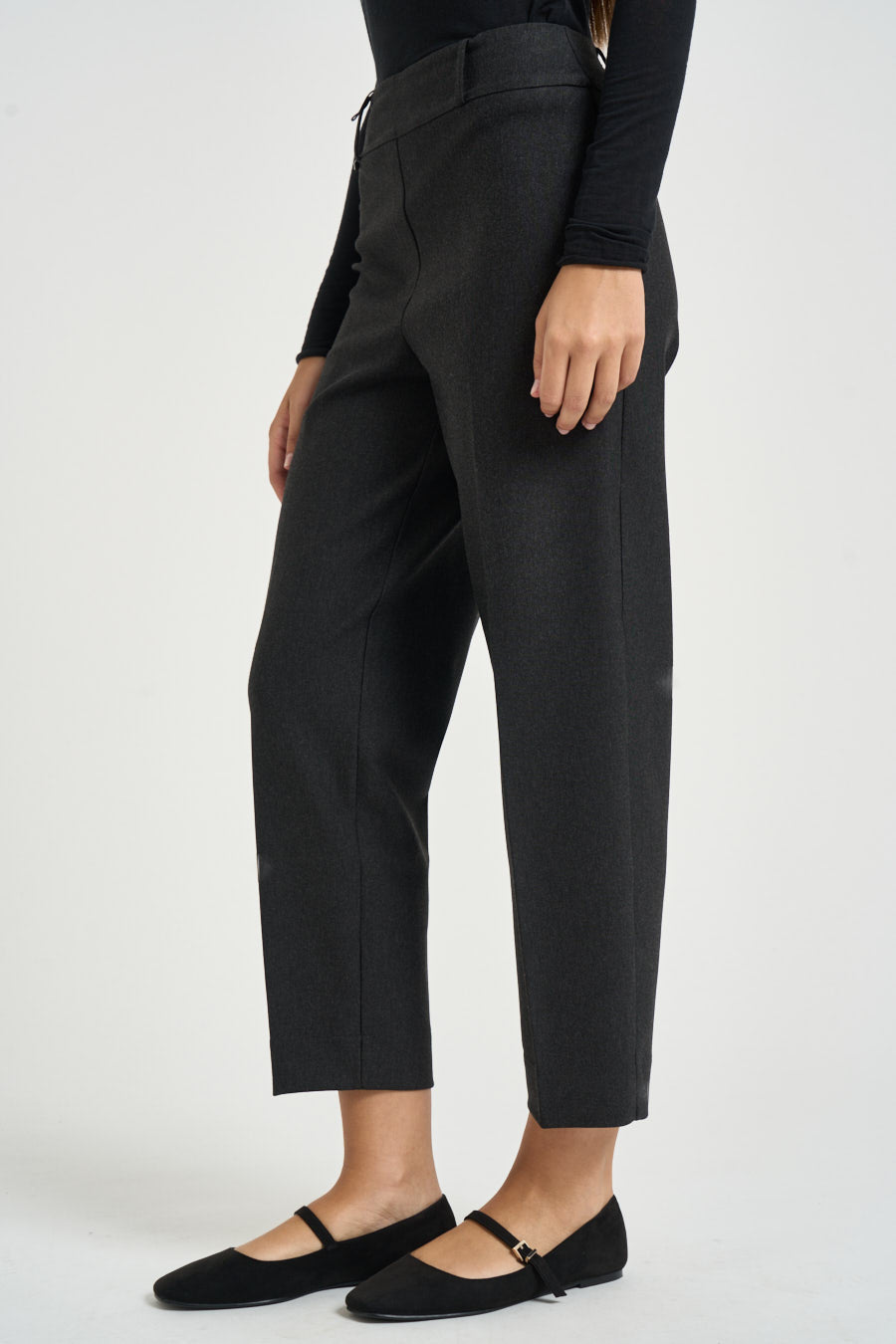 Pantalone donna carrot fit grigio scuro DE72PF 489OSCURO RAGNO 