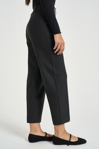 Pantalone donna carrot fit grigio scuro - 5