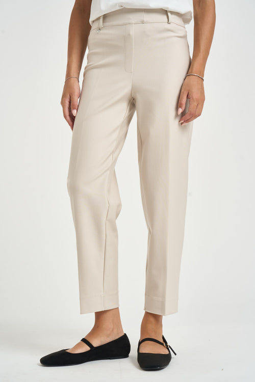 Pantalone donna carrot fit avorio - 2