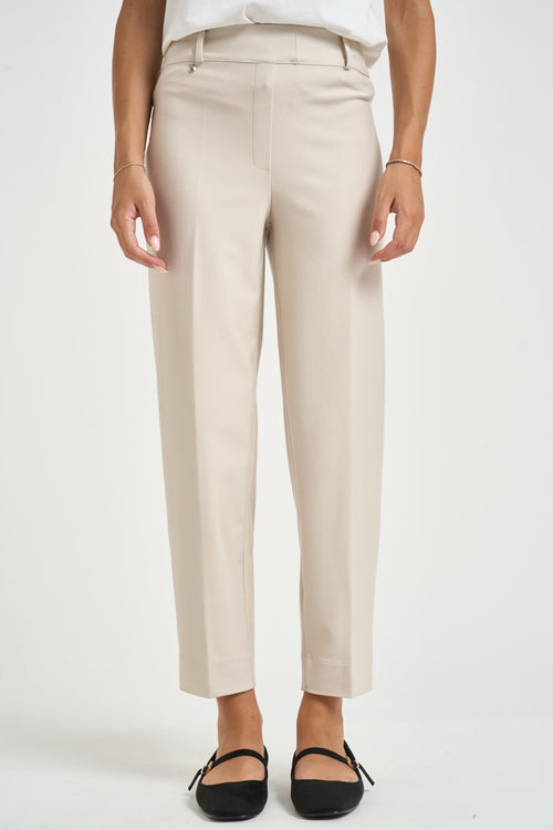 Pantalone donna carrot fit avorio - 1