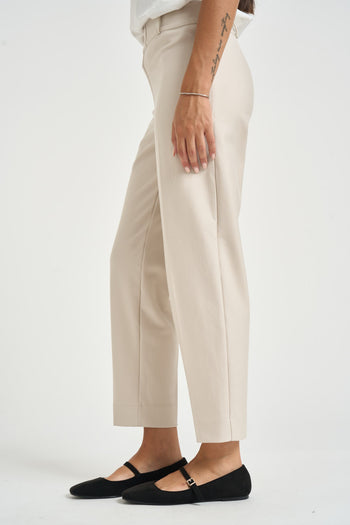 Pantalone donna carrot fit avorio - 3