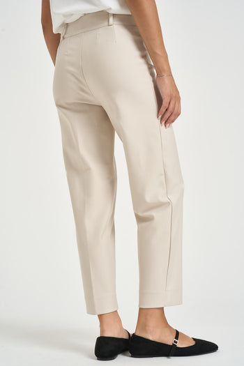 Pantalone donna carrot fit avorio - 4