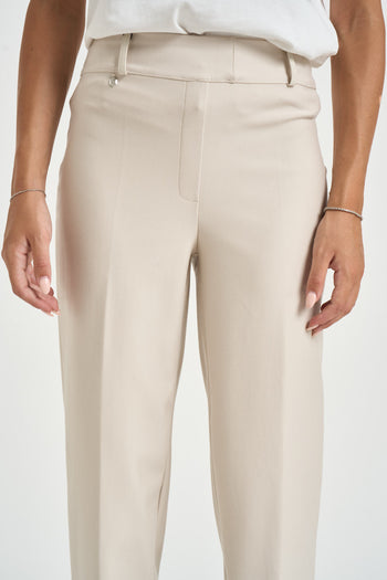 Pantalone donna carrot fit avorio - 5
