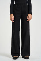 Pantalone donna a palazzo nero DL20PA 020NERO RAGNO 