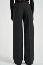Pantalone donna a gamba larga grigio scuro DL20PA 489OSCURO RAGNO 