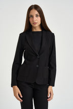 Giacca donna monopetto nera DO23GA 020NERO RAGNO 
