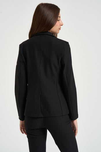 Giacca donna monopetto nera - 4