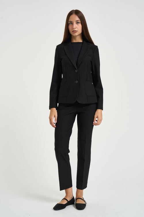 Giacca donna monopetto nera - 1