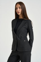 Giacca donna monopetto grigio scuro DO23GA 489MOSCURO RAGNO 