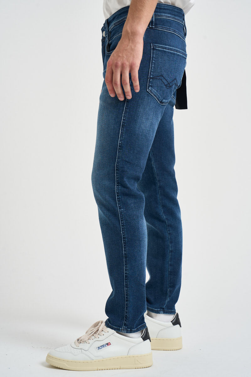 Jeans uomo Anbass Power Stretch blu denim scuro M0914 261C32C009 REPLAY 