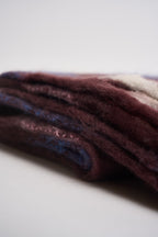 Sciarpa donna con frange multicolore HIBBE BLUEFUDGECHECK RINO & PELLE 