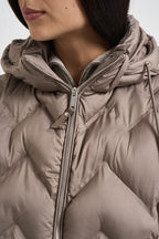 Piumino donna Hilary a maniche corte tortora HILARY TOFFEE RINO & PELLE 