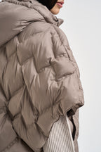 Piumino donna Hilary a maniche corte tortora HILARY TOFFEE RINO & PELLE 