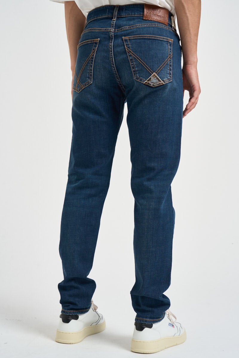 Jeans uomo in denim scuro blu 517 CARLIN ROY ROGER'S 
