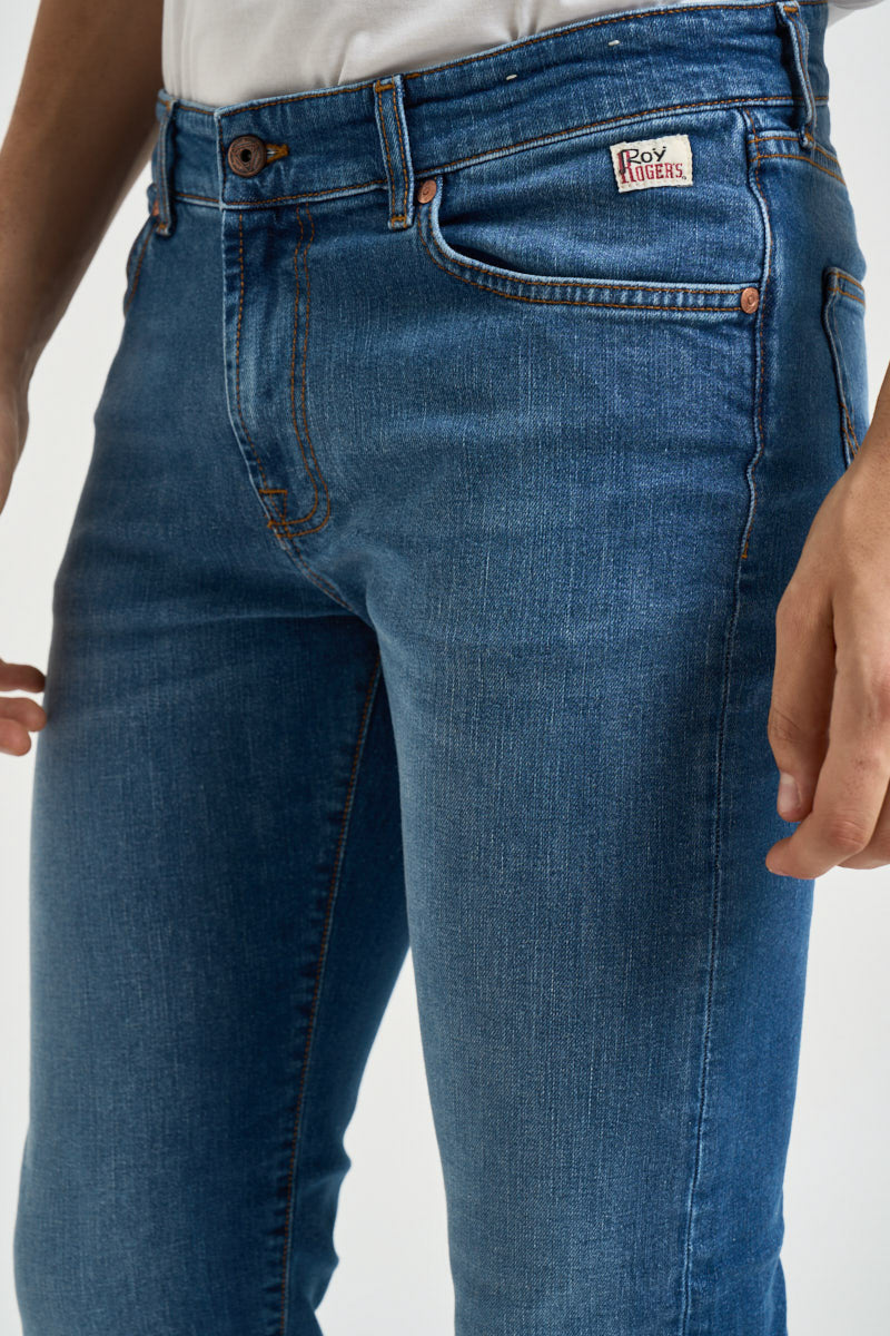 Jeans uomo slim fit in denim medio 517 WASH81 ROY ROGER'S 