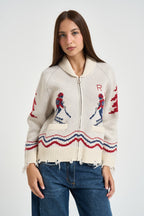 Cardigan donna in maglia panna ALPINE MIXCREAM ROY ROGER'S 