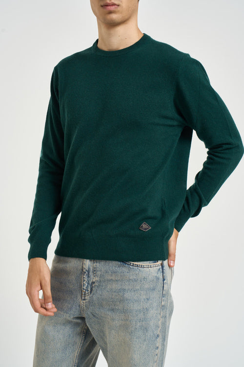 Maglia uomo girocollo verde bottiglia - 2