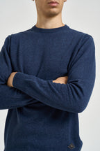 Maglia uomo girocollo blu mèlange CREWNECK DENIM ROY ROGER'S 