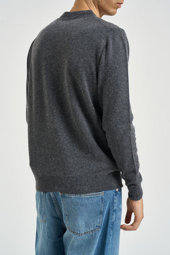 Maglia uomo girocollo grigio antracite - 4