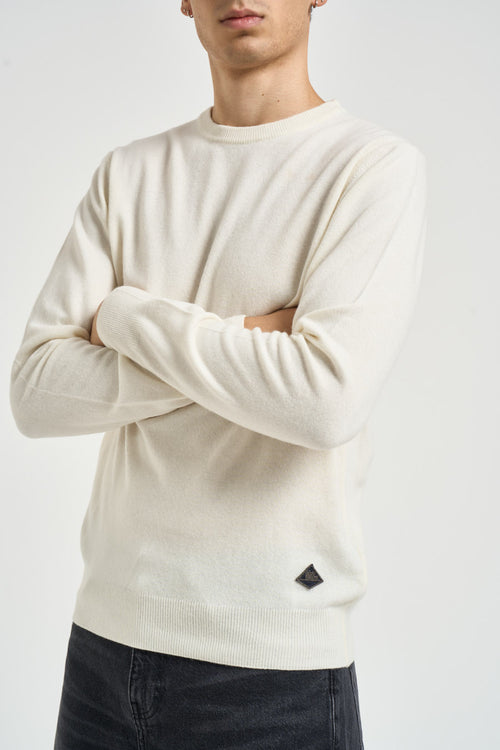 Maglia uomo girocollo panna - 2