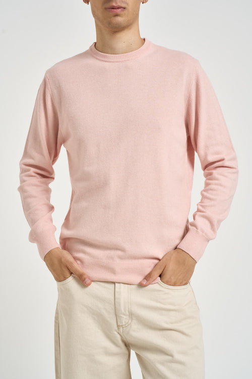 Maglia uomo girocollo rosa - 1