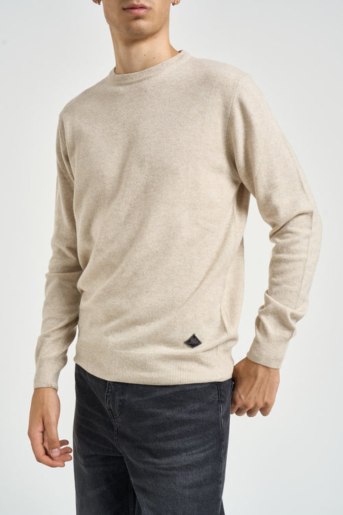 Maglia uomo girocollo beige - 2