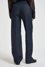 Jeans donna Lais Rinse a palazzo in denim blu LAIS RINSE ROY ROGER'S 