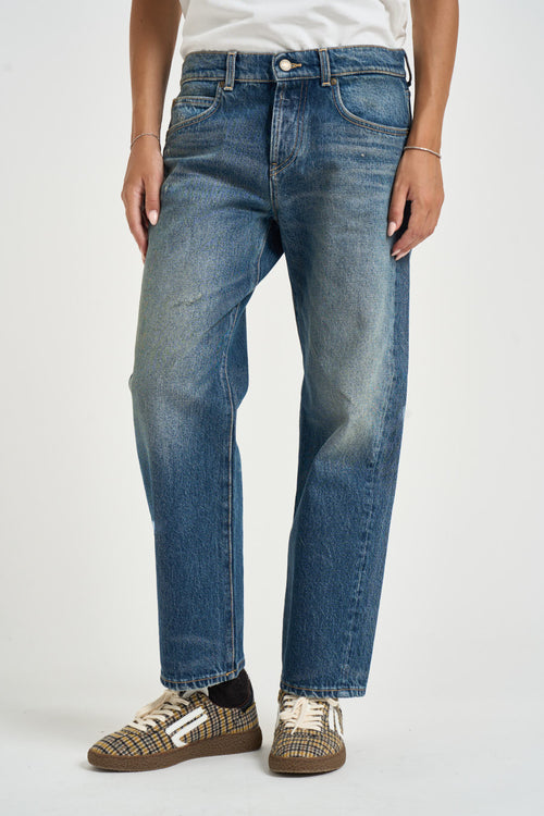Jeans donna straight fit blu vintage