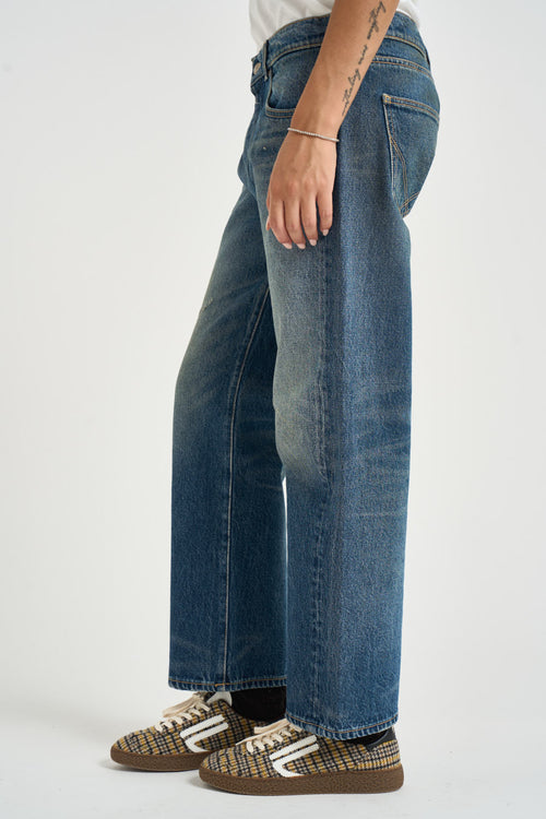 Jeans donna straight fit blu vintage - 1