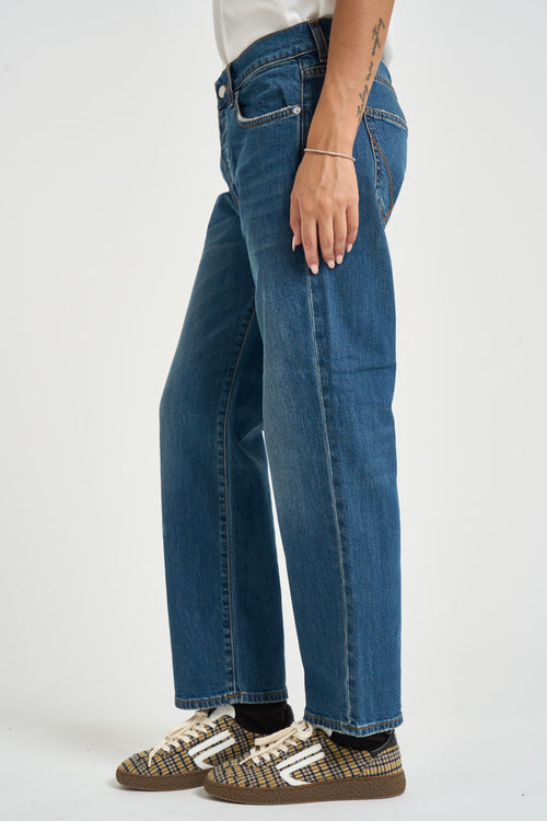 Jeans donna straight fit blu - 2