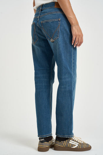 Jeans donna straight fit blu - 3