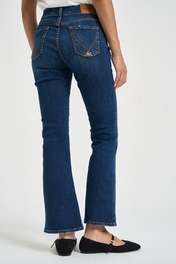 Jeans donna Zandra in denim blu scuro - 4