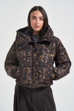 Piumino donna corto animalier D32845W 21983 SAVE THE DUCK 