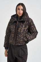 Piumino donna corto animalier D32845W 21983 SAVE THE DUCK 
