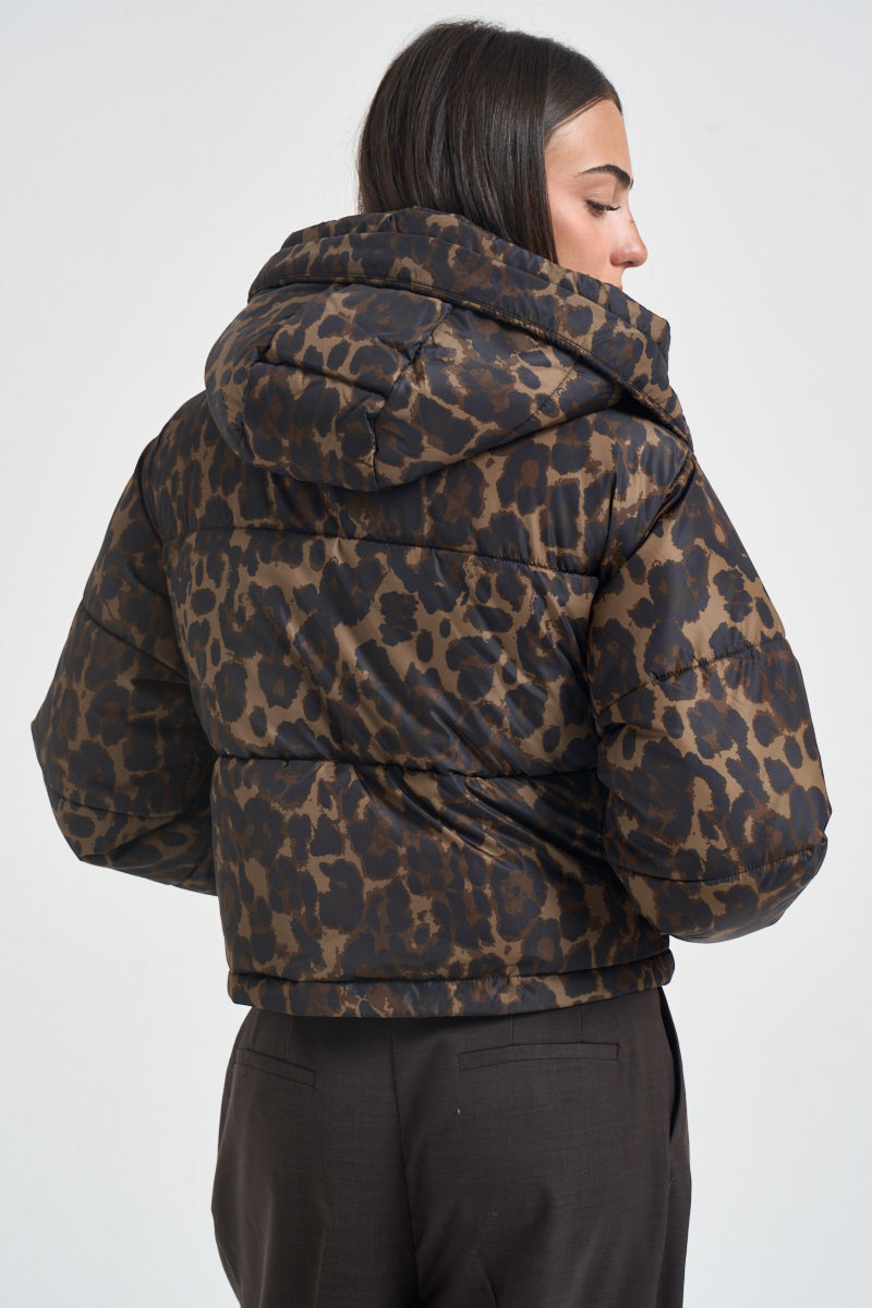 Piumino donna corto animalier D32845W 21983 SAVE THE DUCK 