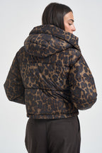 Piumino donna corto animalier D32845W 21983 SAVE THE DUCK 