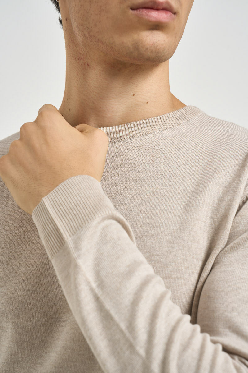 Maglia uomo girocollo beige MI3330 BEIGE SEINSE 