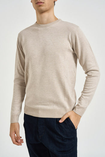 Maglia uomo girocollo beige - 3