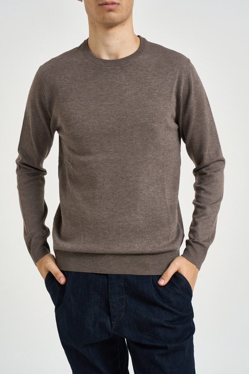 Maglia uomo girocollo tortora MI3330 FANGO SEINSE 