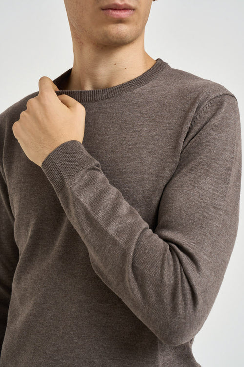 Maglia uomo girocollo tortora - 2