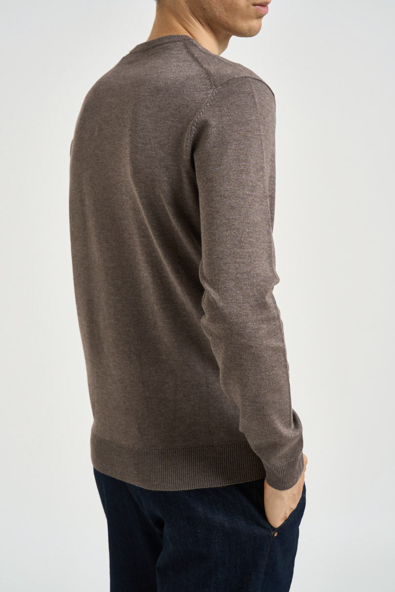 Maglia uomo girocollo tortora MI3330 FANGO SEINSE 