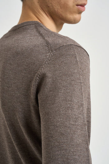 Maglia uomo girocollo tortora - 5