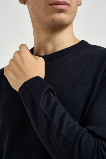 Maglia uomo girocollo blu navy - 3