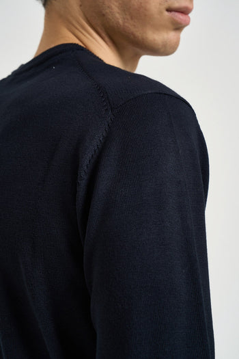 Maglia uomo girocollo blu navy - 5